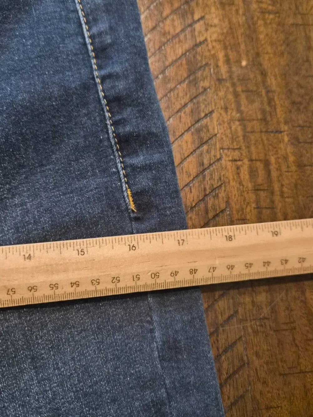 Free People Feel Like Sunshine Blue Denim Dark Wash Jeans Pant Size 31 G715